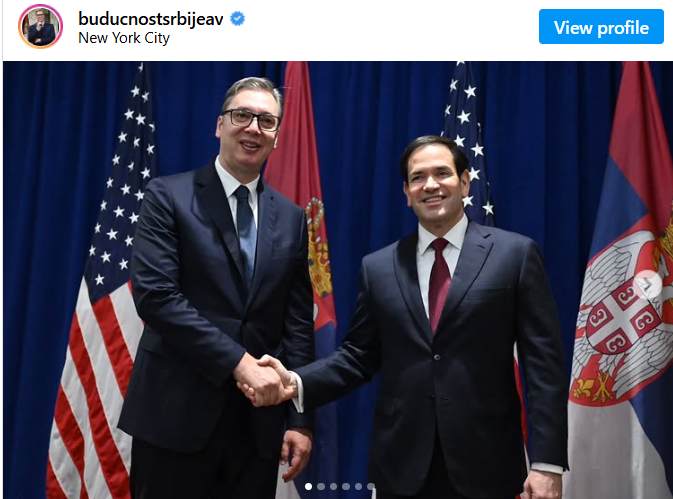 Vučić sa Markom Rubiom o jačanju političkog dijaloga i rešavanju pitanja američkih tarifa